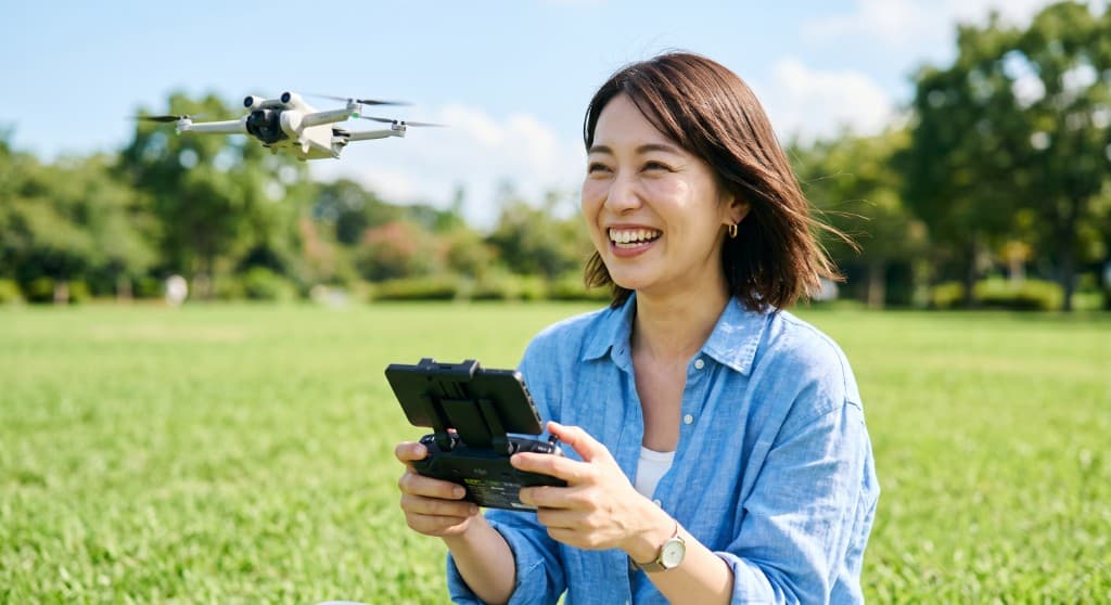 ドローン操作の様子